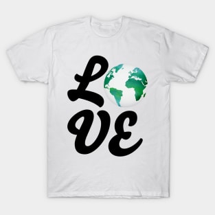 Love With Watercolor Planet - Climate Change T-Shirt